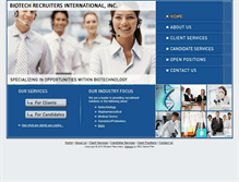 Tablet Screenshot of biotech-recruiters.com